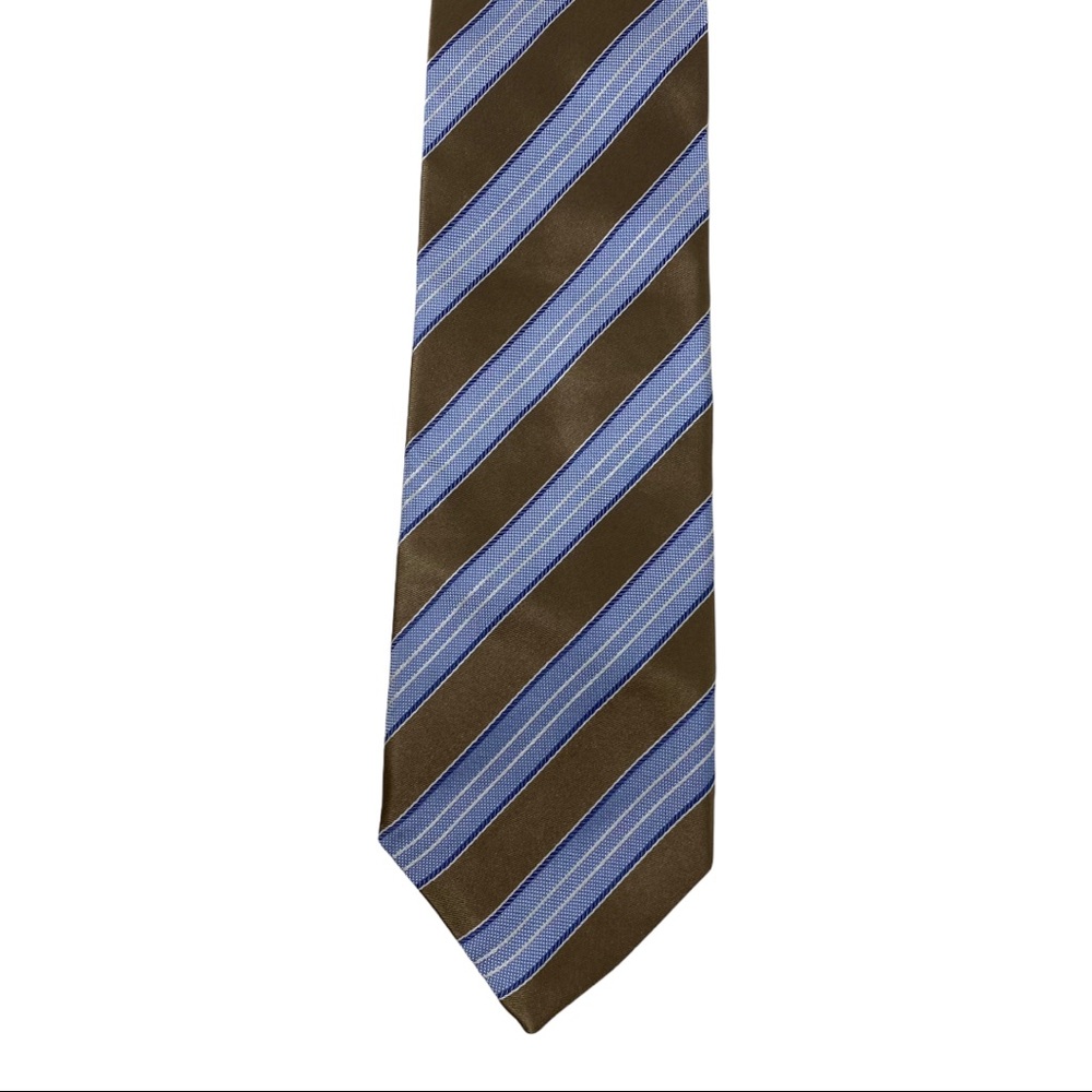 Tasso Ella Striped Silk Tie, Gold